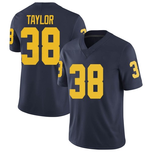 Joe Taylor Michigan Wolverines Men's NCAA #38 Navy Limited Brand Jordan College Stitched Football Jersey QDS0454WL